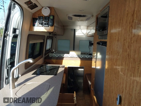 2021 Mercedes-Benz Sprinter Cargo with VIN W1Y4ECHYXMT078168, listed as a IAAI auction lot 41796015 with 14,472 mi miles and . Bid and sale history available at carsss.com. Image 8.