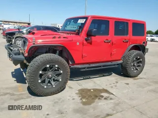 2014 Jeep Wrangler Unlimited Sahara z VIN 1C4BJWEG1EL246821, wystawiony jako Copart lot #57547985 z przebiegiem 83 863 mil mil oraz Szkoda całkowita • Salvage title. Historia ofert i sprzedaży dostępna na DreamBid. Obrazek 1.