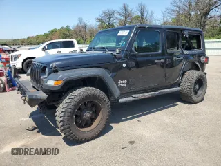 2019 Jeep Wrangler Unlimited Sport with VIN 1C4HJXDG6KW681197, listed as a Copart auction lot 60999175 with 139,885 mi miles and Salvage title. Bid and sale history available at DreamBid. Image 1.