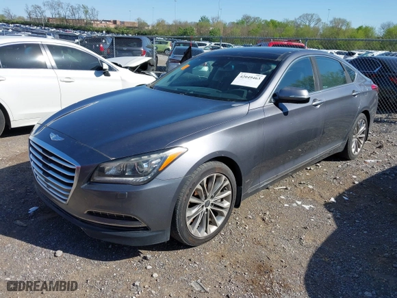 2015 Hyundai Genesis 3.8L with VIN KMHGN4JE3FU033234, listed as a IAAI auction lot 42049463 with 135,154 mi miles. Bid and sale history available at carsss.com. Image 17.