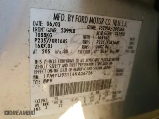 2004 Ford Escape XLT with VIN 1FMYU93114KA26726, listed as a Copart auction lot 82481334 with 141,091 mi miles and Clean Title. Bid and sale history available at carsss.com. Image 13.