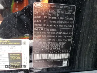 2019 Land Rover Discovery SE with VIN SALRG2RV0K2401898, listed as a Copart auction lot 69344504 with 31,548 mi miles and Salvage Title. Bid and sale history available at carsss.com. Image 13.