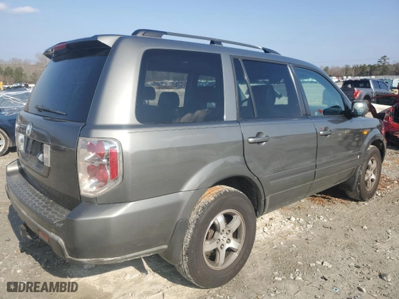 2007 Honda Pilot EX-L with VIN 5FNYF18757B016148, listed as a Copart auction lot 43143735 with 314,568 mi miles and Salvage Title. Bid and sale history available at carsss.com. Image 3.
