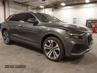 2020 Audi Q8 Prestige z VIN WA1FVAF11LD004003, wystawiony jako IAAI lot #42275194 z przebiegiem 56 045 mil mil oraz . Historia ofert i sprzedaży dostępna na DreamBid. Obrazek 1.