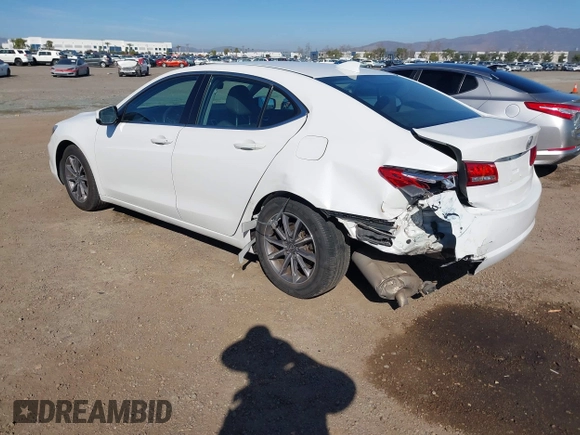 2019 Acura TLX with VIN 19UUB1F37KA011109, listed as a IAAI auction lot 41567180 with 86,818 mi miles. Bid and sale history available at carsss.com. Image 3.