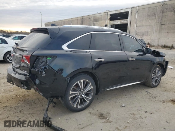 2019 Acura MDX Technology with VIN 5J8YD4H71KL032653, listed as a Copart auction lot 45511055 with Not provided miles and Salvage title. Bid and sale history available at DreamBid. Image 3.
