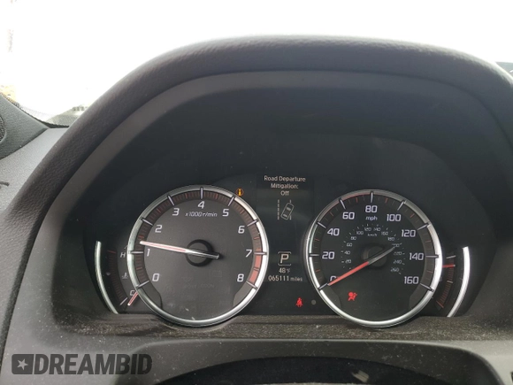 2019 Acura TLX w/A-Spec Pkg with VIN 19UUB1F62KA006023, listed as a Copart auction lot 48974335 with 65,111 mi miles and Salvage Title. Bid and sale history available at carsss.com. Image 9.