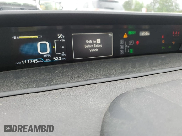 2018 Toyota Prius Two with VIN JTDKARFU6J3058523, listed as a Copart auction lot 51762185 with 111,745 mi miles and Salvage Title. Bid and sale history available at DreamBid. Image 9.