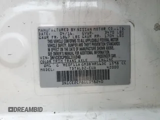 2016 Nissan Note S z VIN 3N1CE2CP8GL398240, wystawiony jako Copart lot #48950025 z przebiegiem 141 379 mil mil oraz Szkoda całkowita • Salvage title. Historia ofert i sprzedaży dostępna na DreamBid. Obrazek 14.