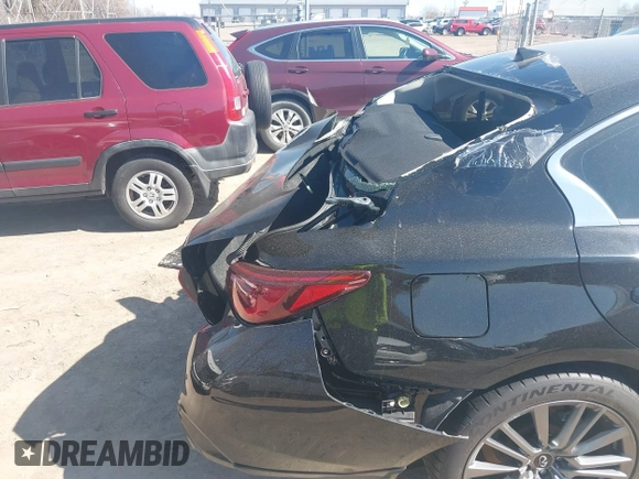 2019 Infiniti Q50 3.0t LUXE with VIN JN1EV7AR6KM591124, listed as a IAAI auction lot 41683686 with 66,529 mi miles. Bid and sale history available at carsss.com. Image 18.