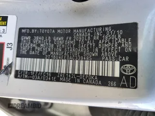 2010 Toyota Corolla with VIN 2T1BU4EE0AC339485, listed as a Copart auction lot 49982025 with 146,410 mi miles and Non repairable. Bid and sale history available at DreamBid. Image 12.