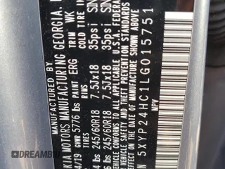 2020 Kia Telluride LX z VIN 5XYP24HC1LG015751, wystawiony jako Copart lot #50350765 z przebiegiem 108 842 mil mil oraz Szkoda całkowita • Salvage title. Historia ofert i sprzedaży dostępna na DreamBid. Obrazek 12.