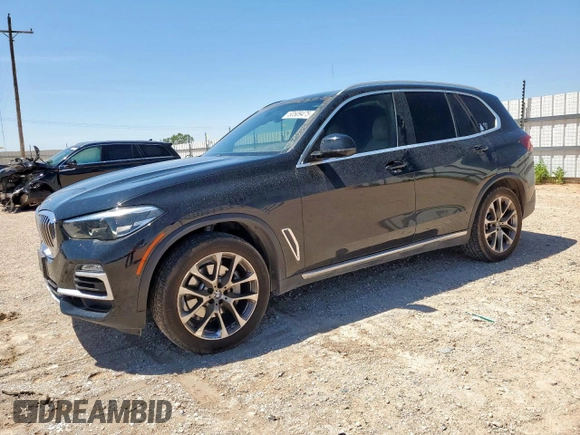 2021 BMW X5 sDrive40i with VIN 5UXCR4C09M9G23111, listed as a Copart auction lot 60509475 with 34,230 mi miles and Salvage title. Bid and sale history available at DreamBid. Image 1.