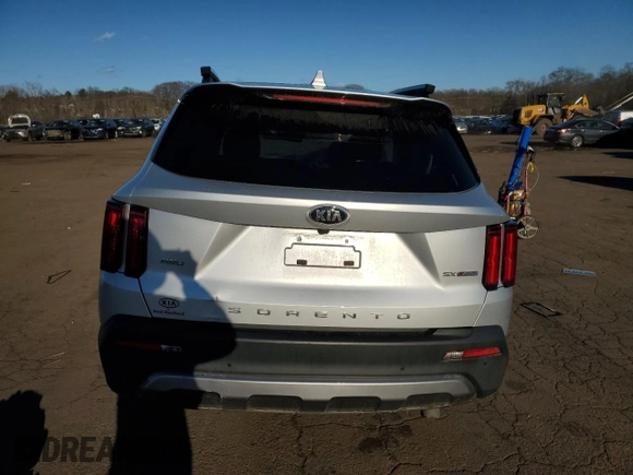 2021 Kia Sorento SX Prestige X-Line with VIN 5XYRKDLFXMG041065, listed as a Copart auction lot 47250275 with Not Provided miles and Salvage Title. Bid and sale history available at carsss.com. Image 6.