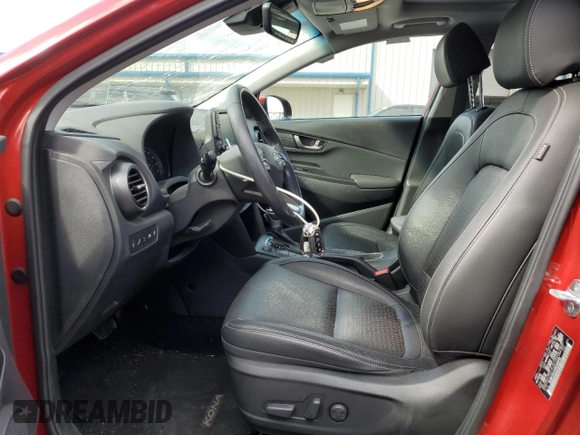 2021 Hyundai Kona Ultimate with VIN KM8K53A53MU630112, listed as a Copart auction lot 50087575 with 19,523 mi miles and Salvage Title. Bid and sale history available at carsss.com. Image 7.