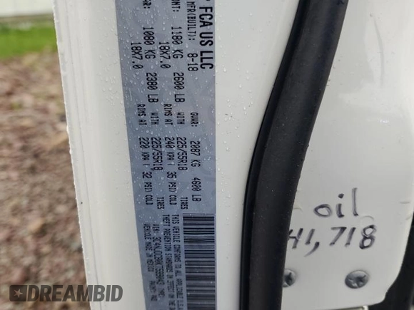 2019 Jeep Compass Limited z VIN 3C4NJDCB0KT599043, wystawiony jako Copart lot #56011245 z przebiegiem Nie podano mil oraz Szkoda całkowita • Salvage title. Historia ofert i sprzedaży dostępna na DreamBid. Obrazek 13.
