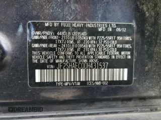 2013 Subaru Forester X Limited with VIN JF2SHAEC0DH431537, listed as a Copart auction lot 45521715 with 197,998 mi miles and Salvage title. Bid and sale history available at DreamBid. Image 13.