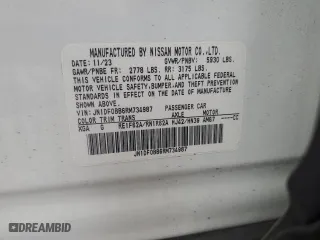 2024 Nissan ARIYA ENGAGE+ with VIN JN1DF0BB6RM734987, listed as a Copart auction lot 76868994 with 3,820 mi miles and Salvage Title. Bid and sale history available at carsss.com. Image 13.