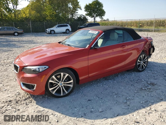 2016 BMW 2 Series 228i xDrive with VIN WBA1L9C54GV325722, listed as a Copart auction lot 71993534 with 117,467 mi miles and Salvage Title. Bid and sale history available at carsss.com. Image 1.