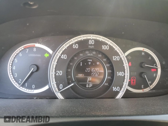 2016 Honda Accord Sedan LX with VIN 1HGCR2F34GA106926, listed as a Copart auction lot 48406845 with 201,620 mi miles and Salvage Title. Bid and sale history available at carsss.com. Image 9.