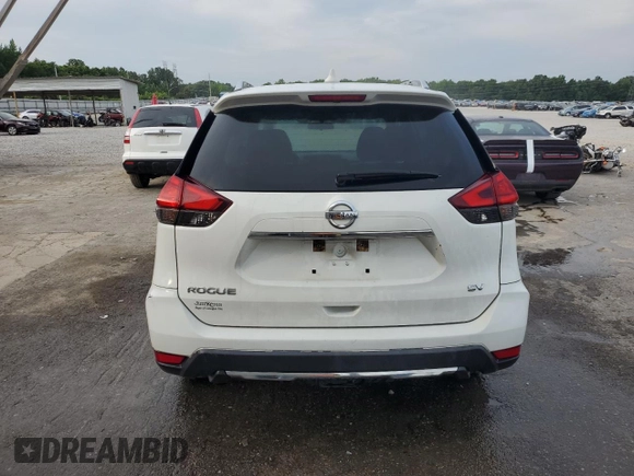 2017 Nissan Rogue SV with VIN KNMAT2MT1HP555957, listed as a Copart auction lot 62480165 with 210,247 mi miles and Salvage title. Bid and sale history available at DreamBid. Image 6.