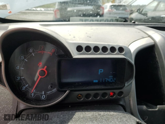 2015 Chevrolet Sonic LT with VIN 1G1JC5SH3F4150318, listed as a Copart auction lot 53275075 with 117,402 mi miles and Salvage Title. Bid and sale history available at DreamBid. Image 9.