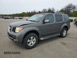 2005 Nissan Pathfinder SE z VIN 5N1AR18W25C706929, wystawiony jako Copart lot #58434395 z przebiegiem 177 545 mil mil oraz Szkoda całkowita • Salvage title. Historia ofert i sprzedaży dostępna na DreamBid. Obrazek 1.