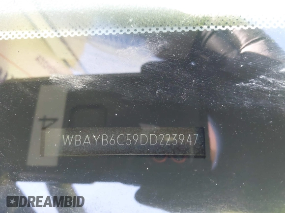 2013 BMW 7 Series 750i xDrive with VIN WBAYB6C59DD223947, listed as a IAAI auction lot 41585255 with Not provided miles and . Bid and sale history available at DreamBid. Image 9.