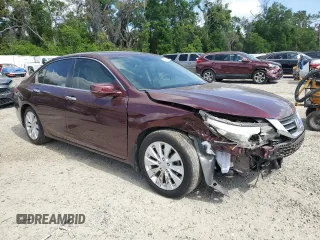 2015 Honda Accord EX-L with VIN 1HGCR2F82FA163233, listed as a Copart auction lot 51297955 with 32,343 mi miles and Salvage title. Bid and sale history available at DreamBid. Image 4.