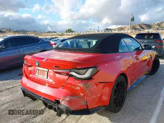 2024 BMW M4 Competition xDrive with VIN WBS33BA0XRCP46913, listed as a IAAI auction lot 41534584 with 16,656 mi miles. Bid and sale history available at carsss.com. Image 4.