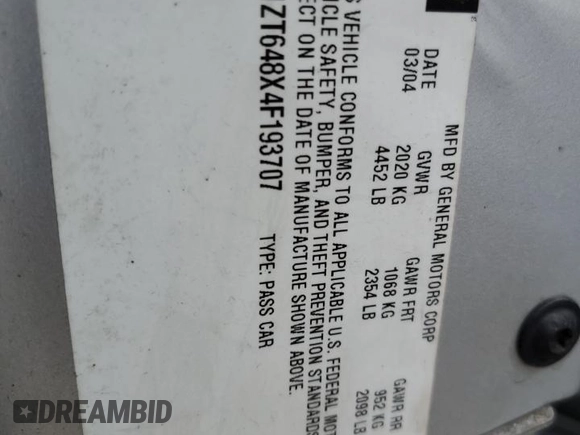 2004 Chevrolet Malibu Maxx LS z VIN 1G1ZT648X4F193707, wystawiony jako Copart lot #86532764 z przebiegiem 245 298 mil mil oraz Szkoda całkowita • Salvage title. Historia ofert i sprzedaży dostępna na DreamBid. Obrazek 15.