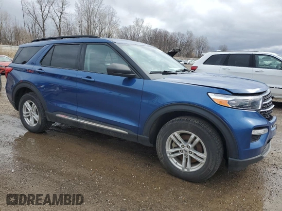 2022 Ford Explorer XLT with VIN 1FMSK8DH7NGA62104, listed as a Copart auction lot 50810145 with 65,605 mi miles and Salvage Title. Bid and sale history available at DreamBid. Image 4.
