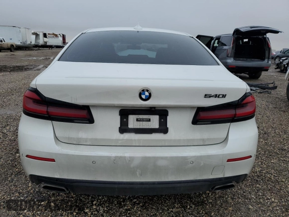 2021 BMW 5 Series 540i with VIN WBA53BJ01MWW93023, listed as a Copart auction lot 43146455 with Not Provided miles and Salvage Title. Bid and sale history available at DreamBid. Image 6.
