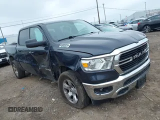 2021 Ram 1500 Big Horn with VIN 1C6RRFFG7MN596101, listed as a IAAI auction lot 42534319 with 82,043 mi miles and . Bid and sale history available at DreamBid. Image 1.