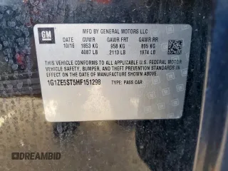 2017 Chevrolet Malibu LT with VIN 1G1ZE5ST5HF151298, listed as a Copart auction lot 54199925 with 145,602 mi miles and Salvage Title. Bid and sale history available at DreamBid. Image 12.