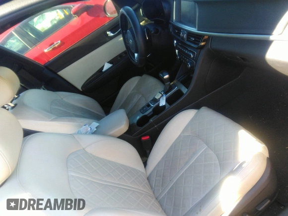 2016 Kia Optima SXL Turbo with VIN 5XXGV4L2XGG085829, listed as a IAAI auction lot 41789911 with 50,958 mi miles. Bid and sale history available at carsss.com. Image 5.