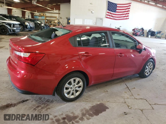 2017 Kia Rio LX with VIN KNADM4A34H6035510, listed as a Copart auction lot 63038054 with 52,837 mi miles and Salvage Title. Bid and sale history available at carsss.com. Image 3.