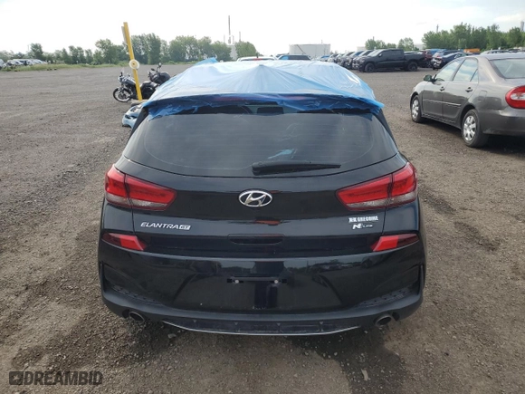 2020 Hyundai Elantra GT N Line with VIN KMHH55LCXLU135566, listed as a Copart auction lot 62126094 with 83,412 mi miles and Salvage Title. Bid and sale history available at carsss.com. Image 6.