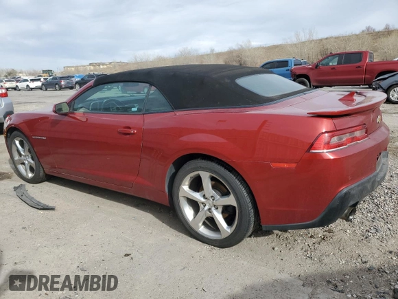 2015 Chevrolet Camaro LT with VIN 2G1FF3D32F9254721, listed as a Copart auction lot 48357235 with 112,813 mi miles and Clean Title. Bid and sale history available at carsss.com. Image 2.