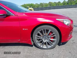 2017 Infiniti Q50 Red Sport 400 with VIN JN1FV7AR3HM870642, listed as a IAAI auction lot 42070635 with 163,848 mi miles. Bid and sale history available at carsss.com. Image 17.