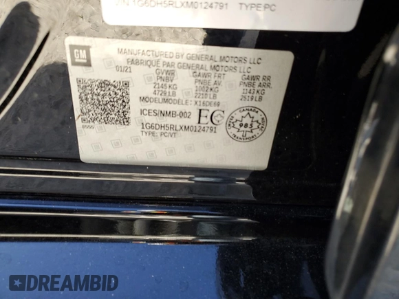 2021 Cadillac CT4 V-Series z VIN 1G6DH5RLXM0124791, wystawiony jako Copart lot #77314844 z przebiegiem 61 452 mil mil oraz Nie do naprawy • Non repairable. Historia ofert i sprzedaży dostępna na DreamBid. Obrazek 13.
