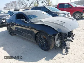 2019 Ford Mustang GT with VIN 1FA6P8CF0K5129940, listed as a IAAI auction lot 41795075 with 21,758 mi miles. Bid and sale history available at carsss.com. Image 1.