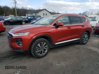 2020 Hyundai Santa Fe SEL with VIN 5NMS3CAD7LH142983, listed as a Copart auction lot 38890333 with 42,956 mi miles. Bid and sale history available at carsss.com. Image 1.