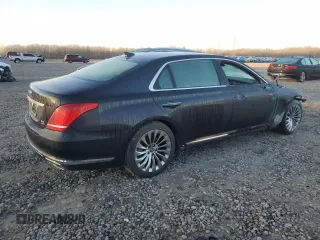 2018 Genesis G90 5.0L Ultimate with VIN KMHG54JHXJU041172, listed as a Copart auction lot 46804345 with 39,727 mi miles and Salvage Title. Bid and sale history available at carsss.com. Image 3.
