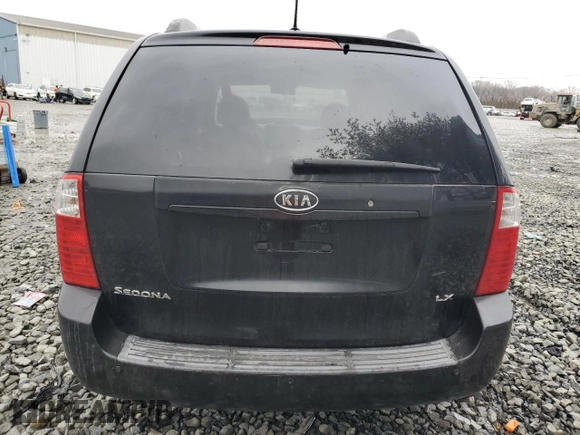 2009 Kia Sedona LX with VIN KNDMB233296320041, listed as a Copart auction lot 44970205 with 139,886 mi miles and Salvage Title. Bid and sale history available at carsss.com. Image 6.