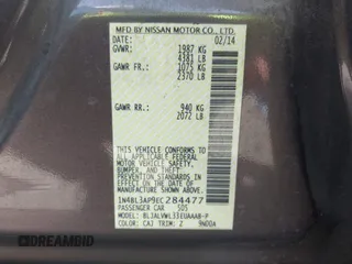 2014 Nissan Altima SL with VIN 1N4BL3AP9EC284477, listed as a IAAI auction lot 41403427 with 100,437 mi miles and . Bid and sale history available at DreamBid. Image 9.