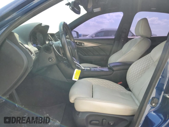 2020 Infiniti Q50 Red Sport 400 with VIN JN1FV7APXLM630530, listed as a Copart auction lot 43717855 with 99,410 mi miles and Non repairable. Bid and sale history available at DreamBid. Image 7.