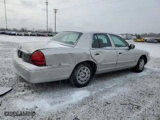 2008 Mercury Grand Marquis GS with VIN 2MEFM74V58X602899, listed as a Copart auction lot 45413335 with 0 mi miles and Salvage Title. Bid and sale history available at carsss.com. Image 3.