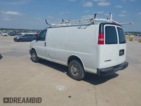 2019 Chevrolet Express Cargo Van with VIN 1GCWGAFPXK1164773, listed as a IAAI auction lot 41984554 with 87,916 mi miles. Bid and sale history available at carsss.com. Image 3.