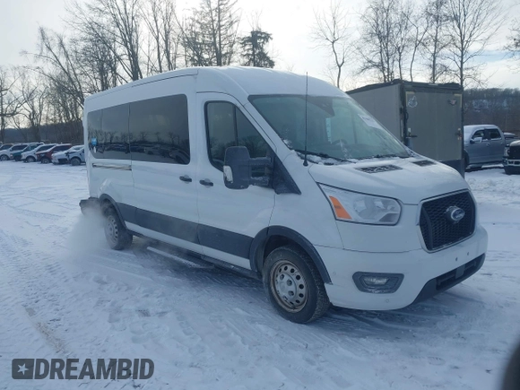 2022 Ford Transit Passenger XL with VIN 1FBAX9C87NKA80161, listed as a IAAI auction lot 41389325 with 128,868 mi miles and . Bid and sale history available at DreamBid. Image 1.